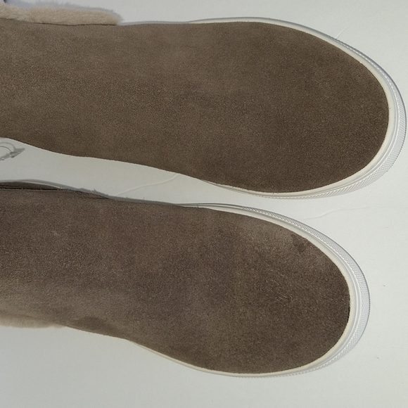 Blondo Waterproof Suede Leather Fur Details Ankle Sneakers Booties Size 8.5 - Picture 5 of 13